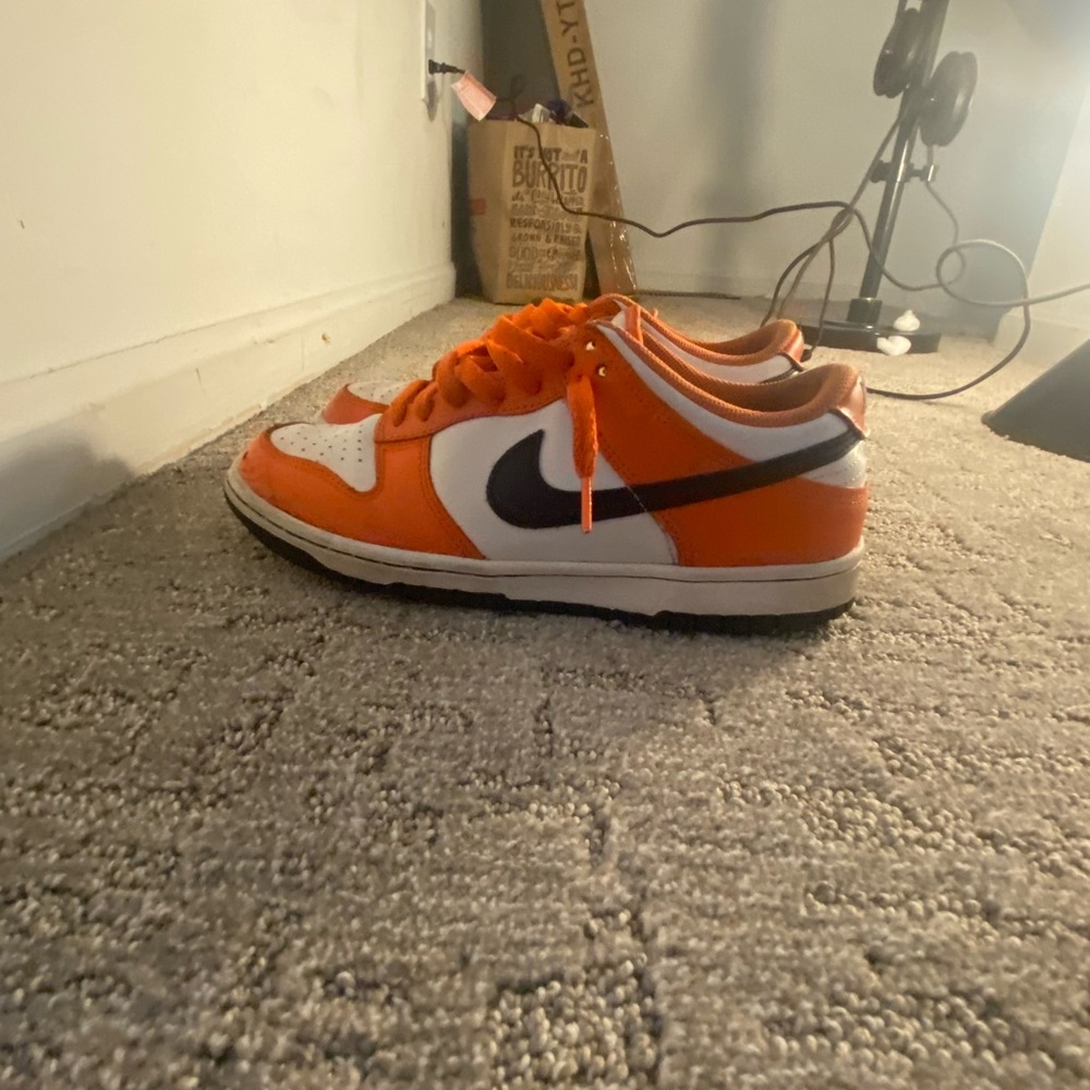Nike Bright Orange and White Shoes